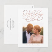 Eenvoudige Bericht BEWERKBARE KLEUR Kerstkaart Feestdagenkaart (Voorkant / Achterkant)