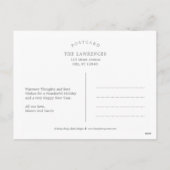 Eenvoudige Bericht BEWERKBARE KLEUR Kerstkaart Feestdagenkaart (Achterkant)