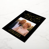 Eenvoudige Bericht ECHT FOLIE Save The Date Kaart (Gedraaid)