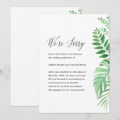 Eenvoudige bericht over uitstel van de bruiloft me aankondiging (Voorkant / Achterkant)