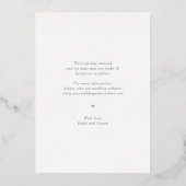 Eenvoudige bericht REAL FOIL Save The Date Kaart (Achterkant)