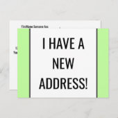 Eenvoudige, Bescheiden en Eenvoudige Nieuw Thuis A Aankondigingskaart (Voorkant / Achterkant)