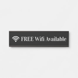 Eenvoudige beschikbare WiFi-code met WiFi-symbool Deurbordje