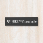 Eenvoudige beschikbare WiFi-code met WiFi-symbool Deurbordje (Voorkant)