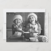 Eenvoudige besneeuwde kerst huis foto kerst Kaart (Achterkant)