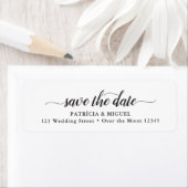 Eenvoudige besparingsdatum Chic Script Modern Call Etiket (Insitu)