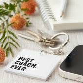 Eenvoudige Beste coach ooit Sleutelhanger (Voorkant Rechts)