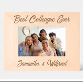 Eenvoudige Beste Collega Ooit Naam Custom Wood Lij Gegraveerde Lijstjes