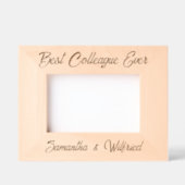 Eenvoudige Beste Collega Ooit Naam Custom Wood Lij Gegraveerde Lijstjes (Voorkant)