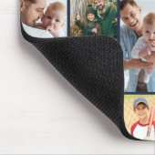 Eenvoudige BESTE DAD OOIT 8 Fotocollage Navy Blue Muismat (Hoek)