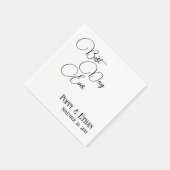 Eenvoudige beste dag ooit bruiloft viering servet (Hoek)