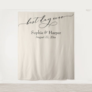Eenvoudige Beste Dag Ooit Cream Foto Achtergrond Wandkleed