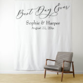 Eenvoudige beste-dag-ooit-fotoachtergrond wandkleed (In situ)