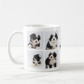 Eenvoudige beste hond mam ooit foto collage koffiemok (Links)