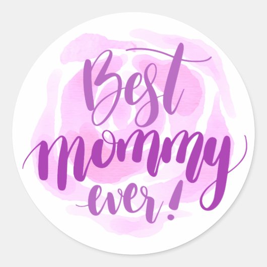 Eenvoudige Beste Mam Ooit Moederdag | Sticker Seal (Voorkant)