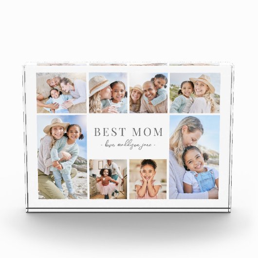 Eenvoudige Beste Mama Collage Fotoblokken (Voorkant)