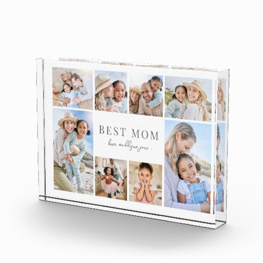 Eenvoudige Beste Mama Collage Fotoblokken (Rechts)