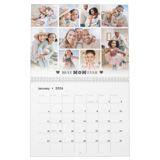 Eenvoudige Beste Mama Foto Collage Moeder Kalender (Jan 2026)