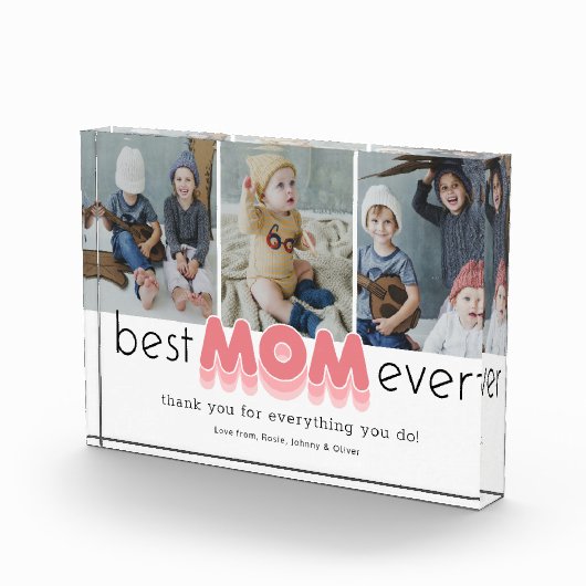 Eenvoudige beste mama ooit fotoblokken (Rechts)