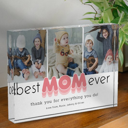 Eenvoudige beste mama ooit fotoblokken