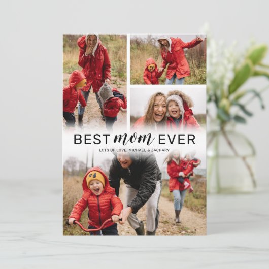 Eenvoudige beste Moederdag ooit 4 Kaart (Staand voorkant)