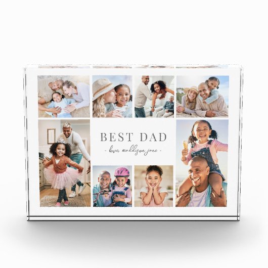 Eenvoudige beste papa collage fotoblokken (Voorkant)