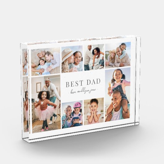 Eenvoudige beste papa collage fotoblokken (Links)