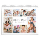 Eenvoudige Beste Papa Fotocollage Kalender (Hoes)