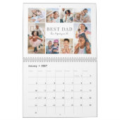 Eenvoudige Beste Papa Fotocollage Kalender (Jan 2027)