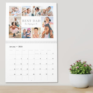 Eenvoudige Beste Papa Fotocollage Kalender