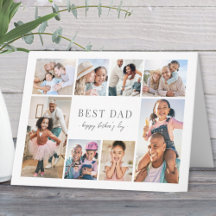 Eenvoudige Beste Papa Fotocollage Vaderdag