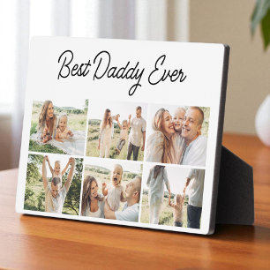 Eenvoudige Beste Papa Ooit Aangepaste 6 Foto Colla Fotoplaat