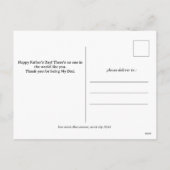 Eenvoudige Beste Papa Ooit Vaderdag Papa 4 foto Feestdagenkaart (Achterkant)