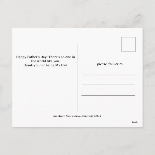 Eenvoudige Beste Papa Ooit Vaderdag Papa 4 foto Feestdagenkaart (Achterkant)