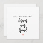 Eenvoudige Beste Vriend Verjaardag Kaart (Voorkant / Achterkant)