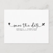 Eenvoudige bestemming Trouwscript Foto Briefkaart (Voorkant)