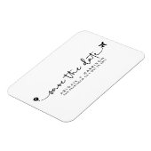 Eenvoudige bestemming Trouwscript Foto Magneet (Linkerzijde)