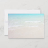 Eenvoudige Bestemmings Bruiloft aan het Strand Ant RSVP Kaartje (Achterkant)