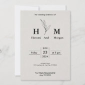 eenvoudige betaalbare bruiloft uitnodigingen (Voorkant)