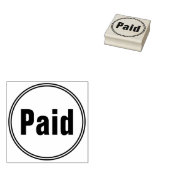 Eenvoudige "betaalde" rubberen stempel (Gestempeld)