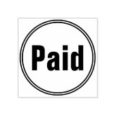 Eenvoudige "betaalde" rubberen stempel (Afrduk)