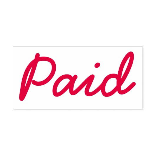 Eenvoudige "betaalde" rubberen stempel (Design)