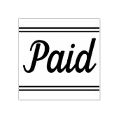 Eenvoudige "betaalde" rubberen stempel (Afrduk)