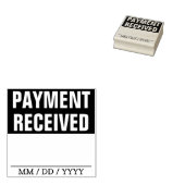 Eenvoudige "BETALING ONTVANGEN" Rubberstempel (Gestempeld)