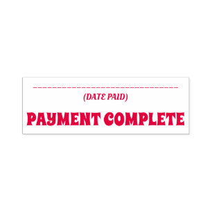 Eenvoudige "BETALINGSCOMPLETE" Rubber Stempel