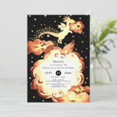 Eenvoudige betoverde draak verjaardag kaart (Staand voorkant)