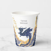 Eenvoudige betoverde draak verjaardag papieren bekers (Voorkant)