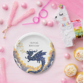 Eenvoudige betoverde draak verjaardag papieren bordje (Feest)