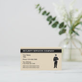 Eenvoudige beveiligingsservices visitekaartje (Staand voorkant)