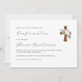 Eenvoudige bevestiging van Floral en Cross Calligr Kaart (Voorkant)